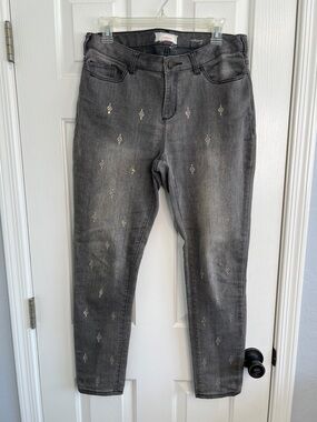 Sundance Primrose sequin embellished gray denim jeans 31 aka 12